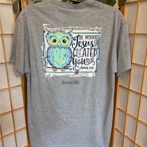 Christian Owl Graphic Gray Tee